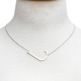 Gold initial necklace for women, Letter J necklace, initial pendant, personalized necklaces from Online Jewelry Boutique Ellison + Young
