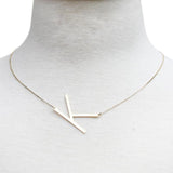 Gold initial necklace for women, Letter K necklace, initial pendant, personalized necklaces from Online Jewelry Boutique Ellison + Young