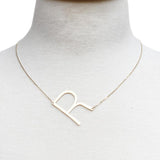 Gold initial necklace for women, Letter R necklace, initial pendant, personalized necklaces from Online Jewelry Boutique Ellison + Young