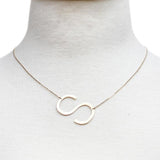 Gold initial necklace for women, Letter S necklace, initial pendant, personalized necklaces from Online Jewelry Boutique Ellison + Young
