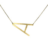 Gold initial necklace for women, Letter A necklace, initial pendant, personalized necklaces from Online Jewelry Boutique Ellison + Young