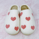 Pantuflas cómodas y acogedoras con forma de corazón