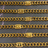 Uptown Cuban Chain Initial Bracelet
