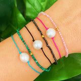 Genuine Pearl Color Dream Bracelet Set Of 2