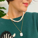 Initial Deco Open Locket Pendant Necklace