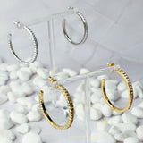 Plain Or Shine Reversible Hoop Earrings