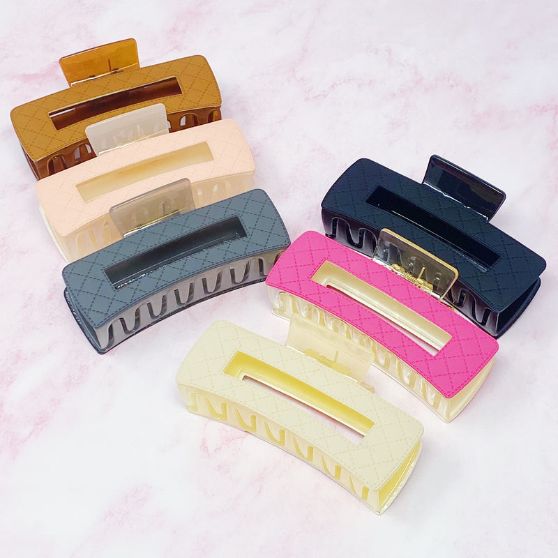 Quilted Chic Hair Claw Set Of 3