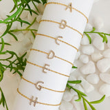 Prepack Of Dainty Sparkle Initial Bracelet