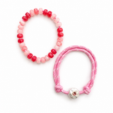 Color Splash Beaded Stretch Bracelet Set – Layered Stackable Duo