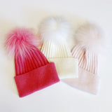 Pure Angora Genuine Fur Luxe Beanie