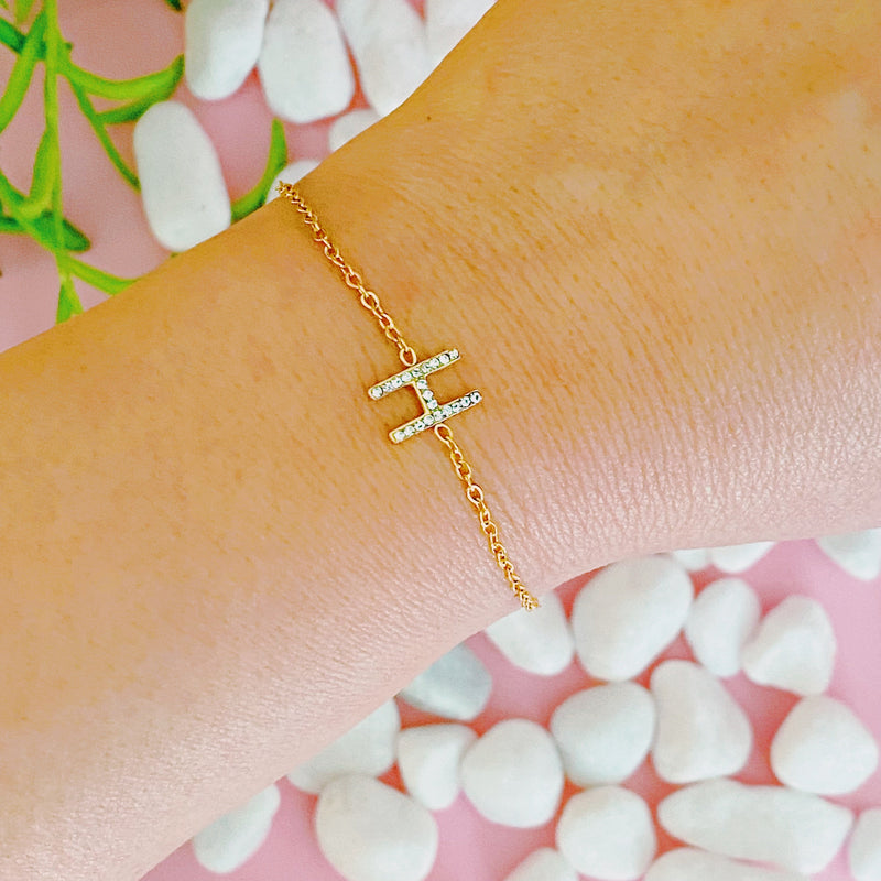 Prepack Of Dainty Sparkle Initial Bracelet