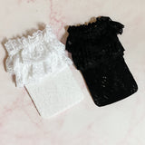 80's Lace Socks Set Of 2 Pairs