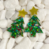 So Festive Stars On Tree Earrings