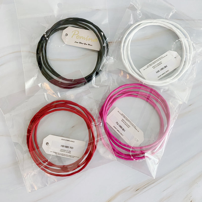 Lot de 5 bracelets fins Color Of Your Game