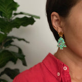 So Festive Stars On Tree Earrings