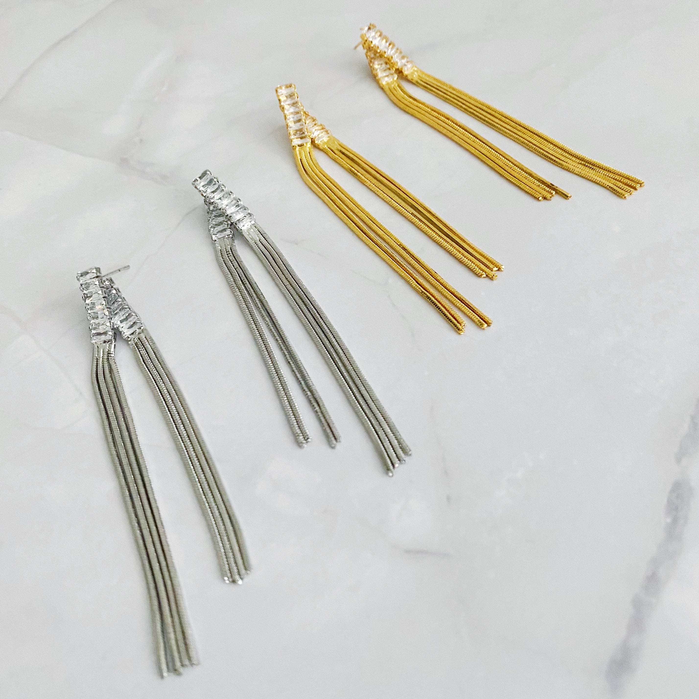 Chain Waterfall From Shine Earrings – Ellisonyoung.com