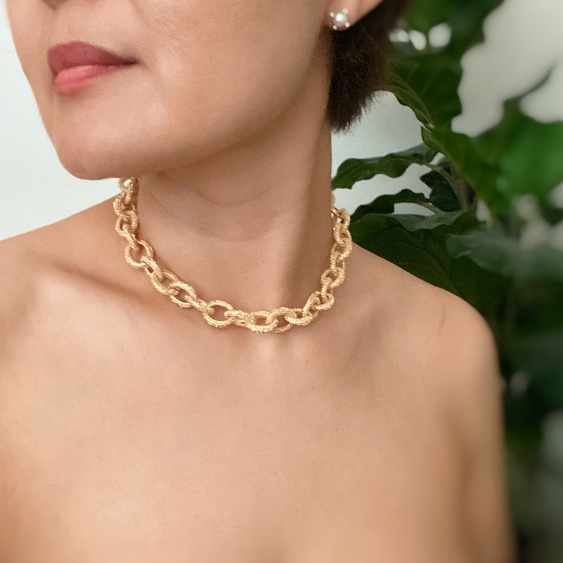 Collier de chaîne de déclaration chic