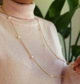 Freshwater Pearl Long Chain Necklace