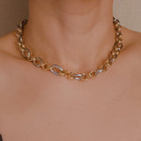 A Statement Two Tone Chain Necklace
