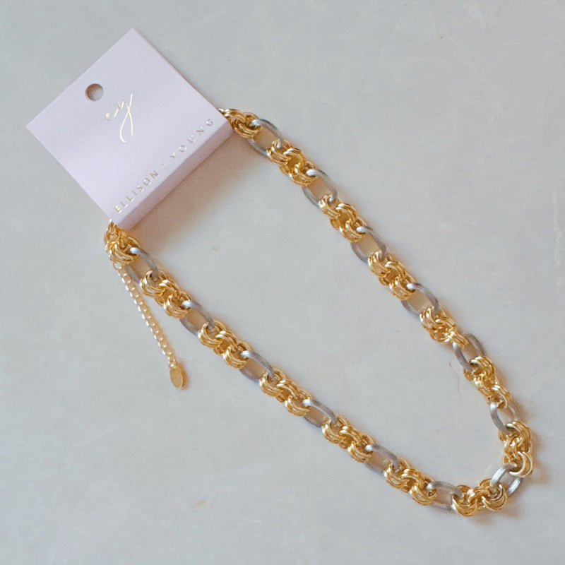 A Statement Two Tone Chain Necklace
