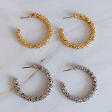 Golden Pebbles Hoop Earrings
