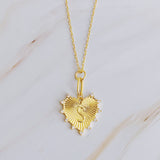 Clip Hanging Initial Heart Necklace