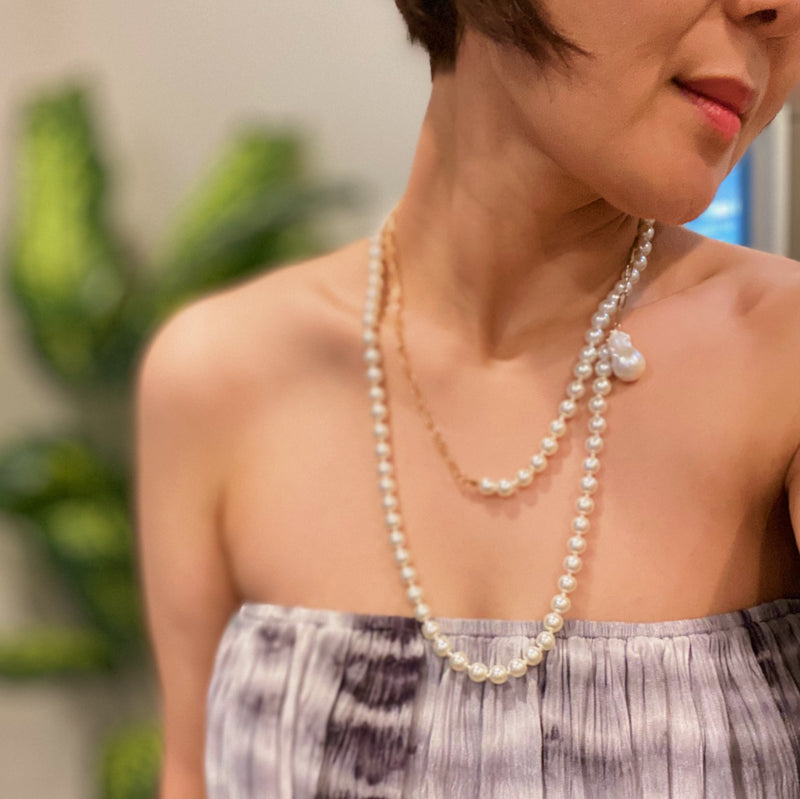 Sautoir en perles et chaîne In Your Way