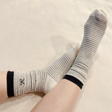 A Bow Over Stripes Socks Set