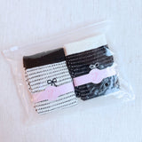 A Bow Over Stripes Socks Set