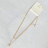 Layered Pearl Chain Butterfly Necklace