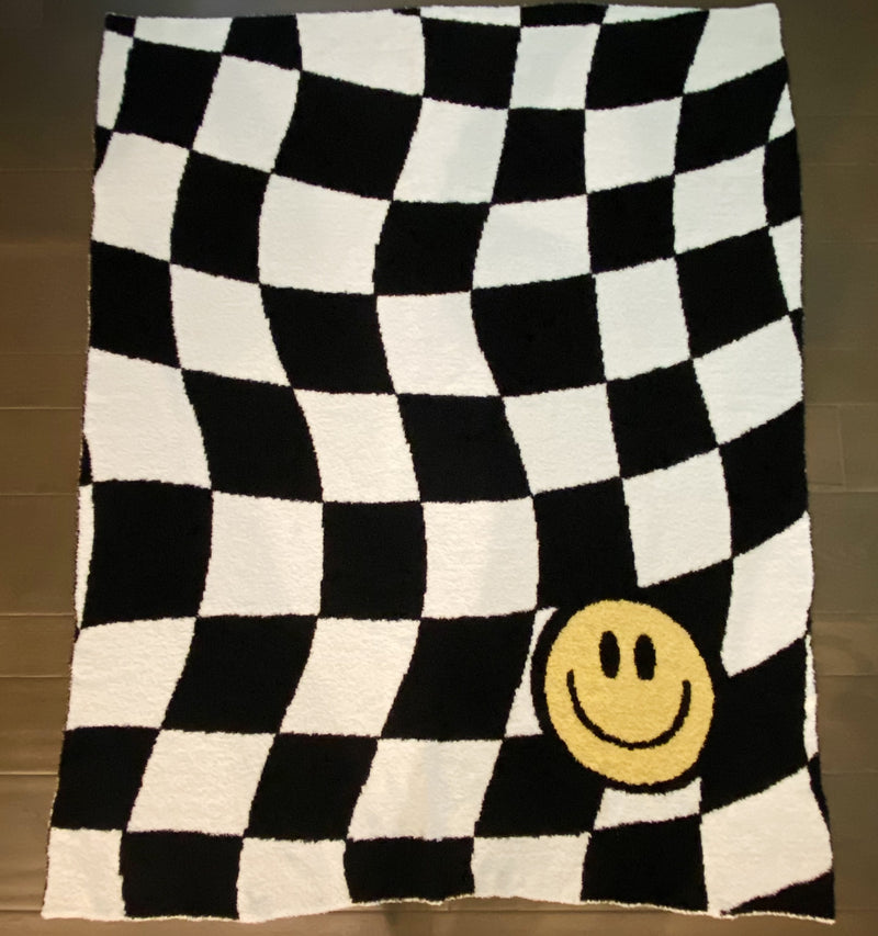 Wavy Check Butter Soft Throw Blanket