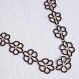 Beaded-Flower-Necklace-In-Black