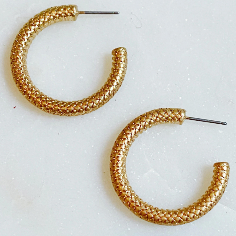 Textured Hoop Earrings