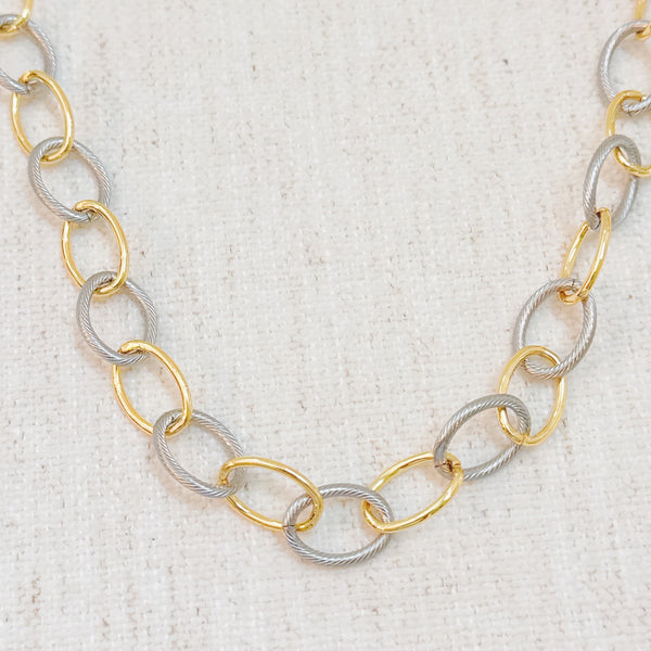 Cabled-Texture-Two-Tone-Chain-Necklace