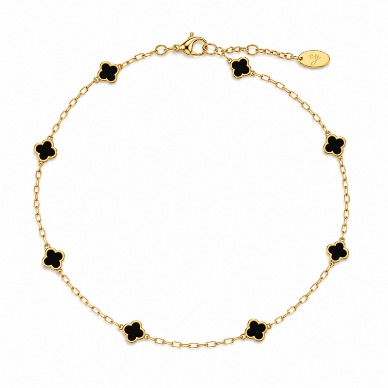 Clover Station Chain Anklet | Dainty Gold Extendable Anklet