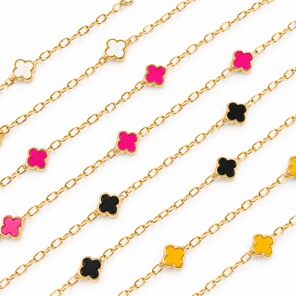 Clover Station Chain Anklet | Dainty Gold Extendable Anklet