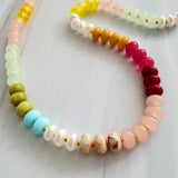colorful beads in a necklace
