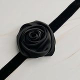 Satin Rose Velvet Sash Necklace