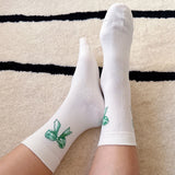 Set of two soft everyday socks featuring a delicate bow design, combining a touch of sweetness with cozy comfort for daily wear.