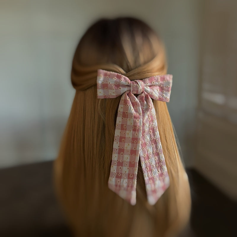 Daisy-Picnic-Gingham-Bow-Hair-Clip-2