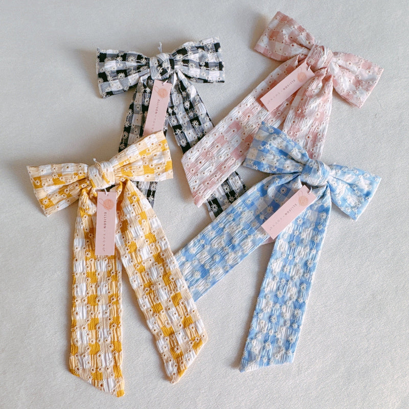 Daisy-Picnic-Gingham-Bow-Hair-Clip-5