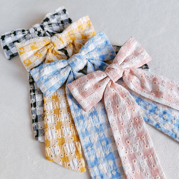 Daisy-Picnic-Gingham-Bow-Hair-Clip