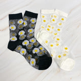 Juego de 2 pares de calcetines transparentes Daisy Field