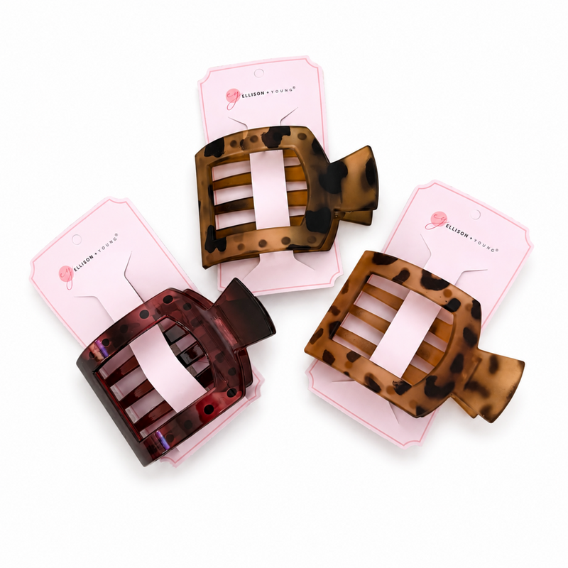 Flat Hair Claw Clip Set of 3 | Yoga & Everyday | Ellison+Young