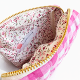 Everyday Color Gingham Cosmetic Bag – Lightweight Travel Pouch