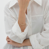 Fiore Bow Pavé Bangle – Moissanite & Gold Plated Sterling Silver