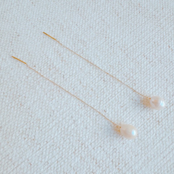 Freshwater-Pearl-Dainty-Chain-Earrings