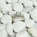 Three Stones Moissanite Ring