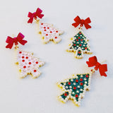 Merry And Bright Bow Tree Earrings