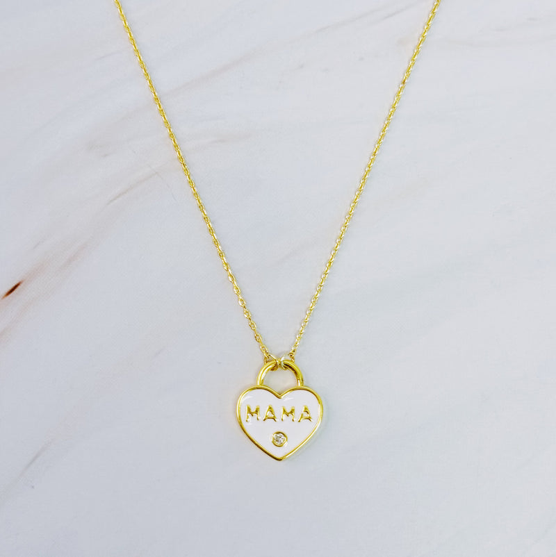 Pastel Locket Mama Necklace